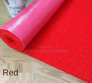 Red PVC Spaghetti Carpet for Elegant Interiors