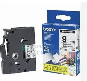 Brother Tape TZE-121 9mm Black on Clear