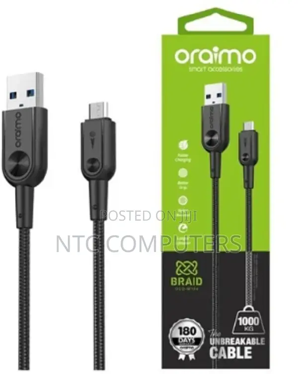 Oraimo OCD-M56 Data Cable 2 Meter Fast Charging 5V2A Micro