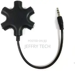 5-Way Multi Headphone Audio Splitter Connector Headphone Sp
