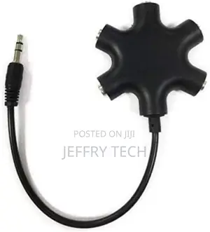 Headphone Splitter - 5 Ports for 3.5mm Devices 5 Ways Adapto