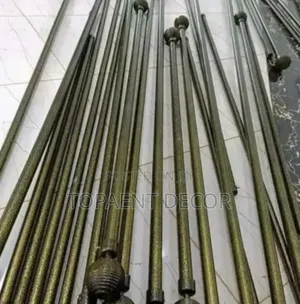 Antic Green Powder Coated Window and Door Curtain Rod