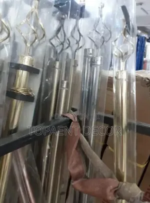 Silver Q D Gold 2m Double Adjustable Window Curtain Rods