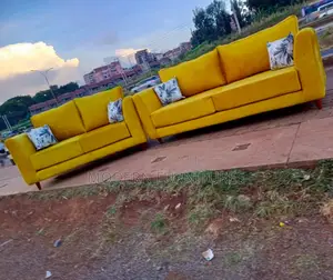 Classic Yellow 5 Seater Sofa