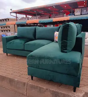 Elegant Green L Shaped Sofa/L Sofa