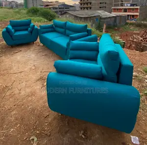 Modern Blue 6 Seater Butterfly Sofa