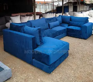 Modern Blue U-shaped Sofa