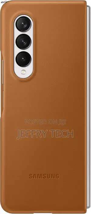 Samsung Galaxy Z Fold 3 Phone Case, Leather Protective Cover