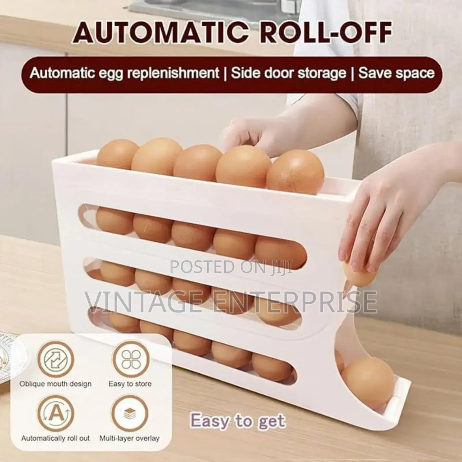 4 Layer Rolling Egg Holder / Dispenser