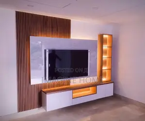 Fluted Wall Panels With Marble Sheets on Tv Wall Home Decor