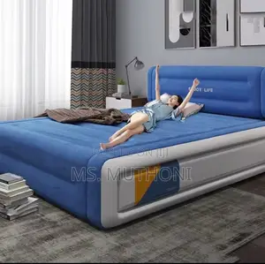 Big Size 203*152*36 Cm 5*6 Inflatable Air Bed W/ Head Rest