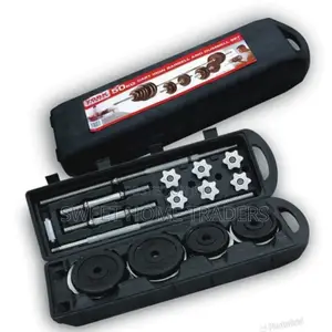 *50kg/York Barbell and Dumbbell Set With Case