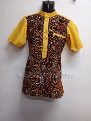 Mustard Yellow and Matching Kitenge Shirts