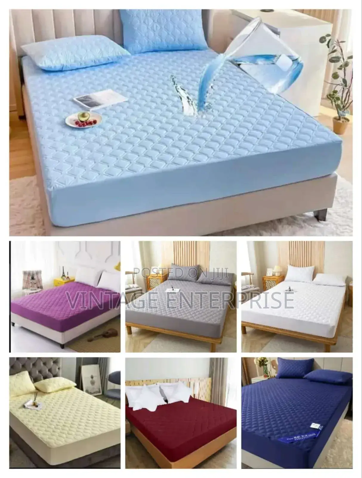 Quilted Mattress Protector Waterproof Proof