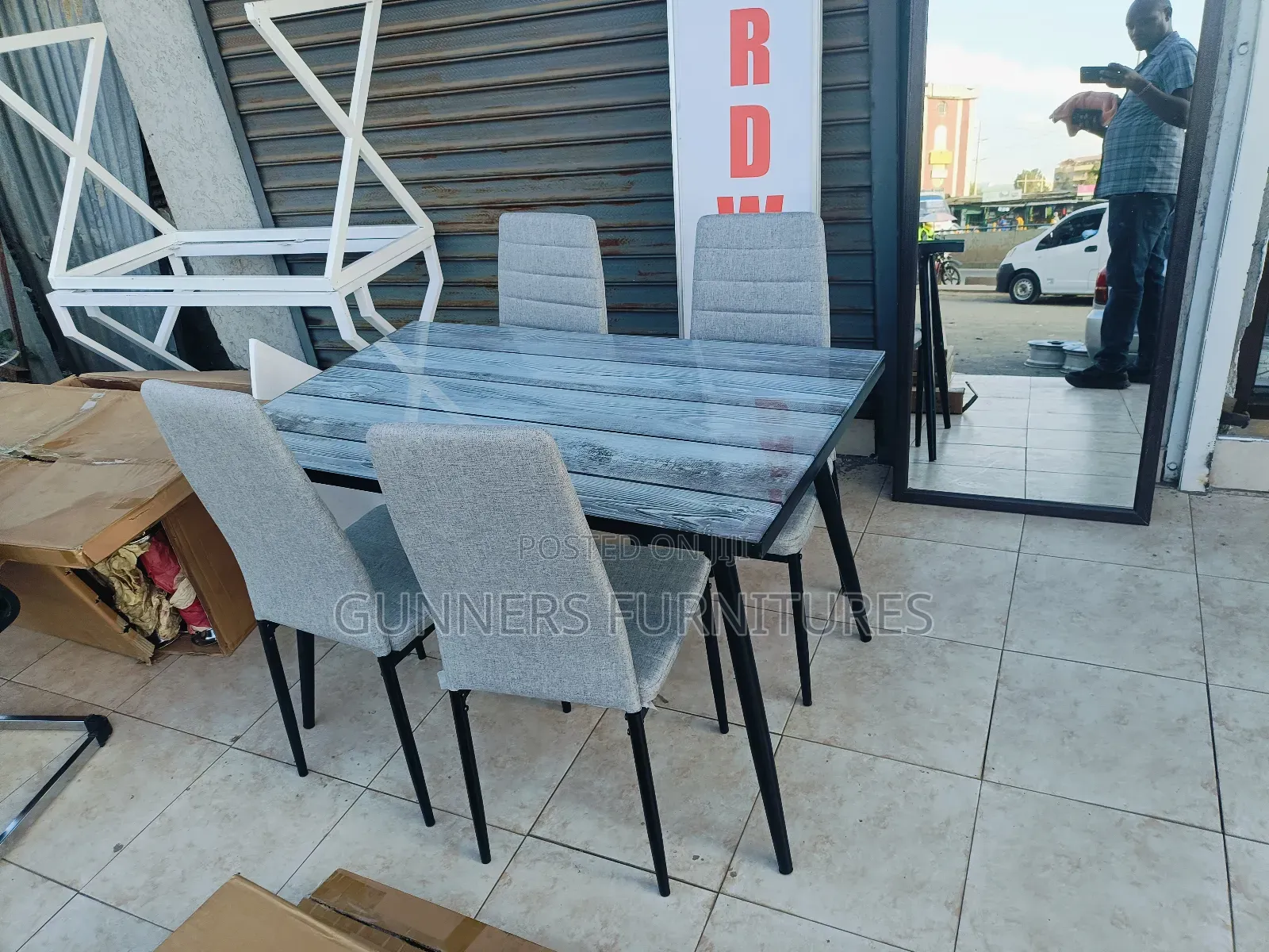 Gray Dining Table