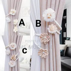 1pc Flower Curtain Hooks Tiebacks Twist Bough Rope Curtain