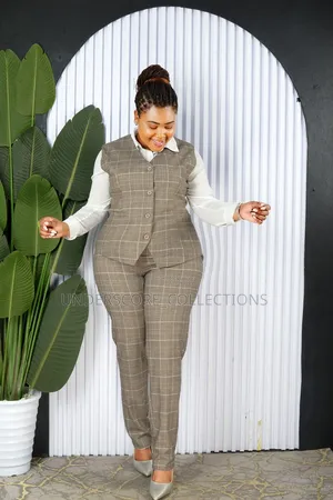 Trousers Suits 2pcs Suit.Checked