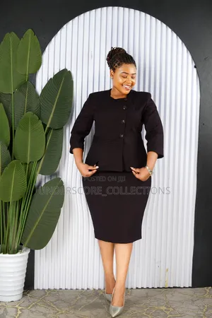Beautiful 2pcs Black Skirt Suit.Best This Festive Season.
