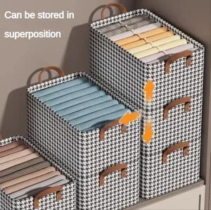 Fabric Storage Box Portable Wardrobe Layered Storage Box.