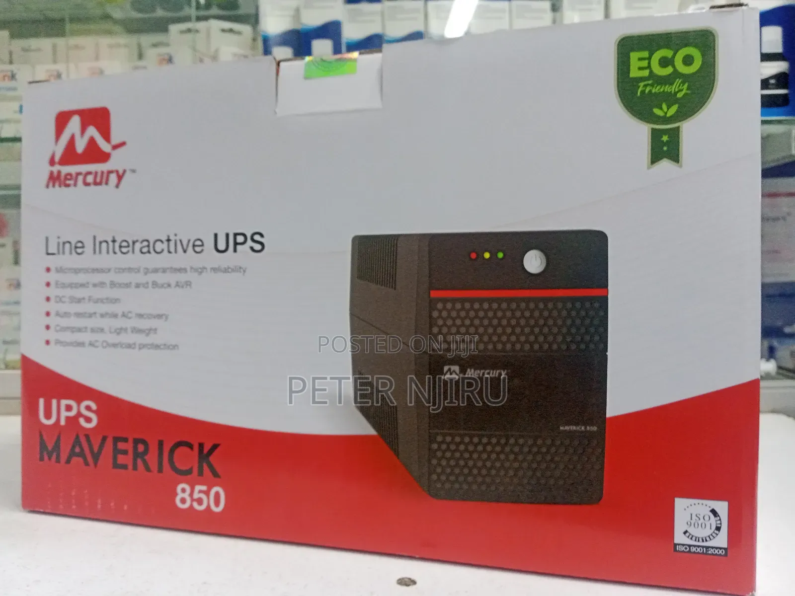 Mercury Maverick 850 UPS Offline 850VA 2X Universal Socket