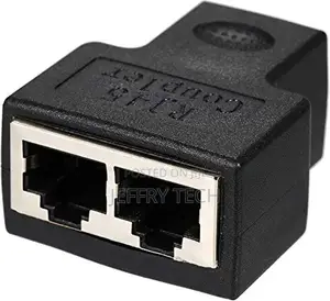 RJ45 1 to 2 Female Ports Splitter Adapter