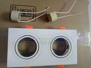 White Anti Glare Recessed Adjustable Double Ceiling Frame R4