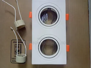 White Anti Glare Recessed Adjustable Double Ceiling Frame Q2