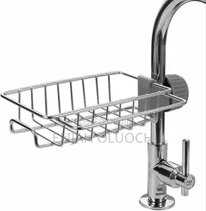 Stainless Steel Faucet Rack / Sink Tidy With Towel Rack