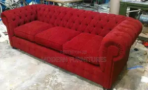 Classic 3 Seater Chester Sofa,Red