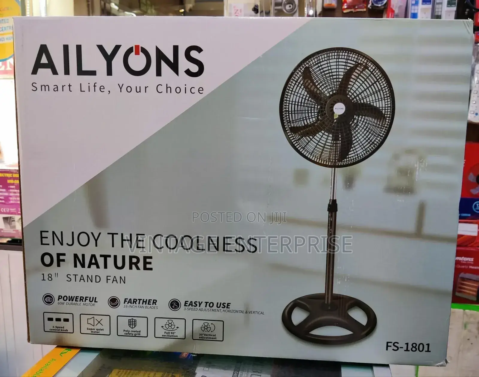 Ailyons 18inches Standing Fan