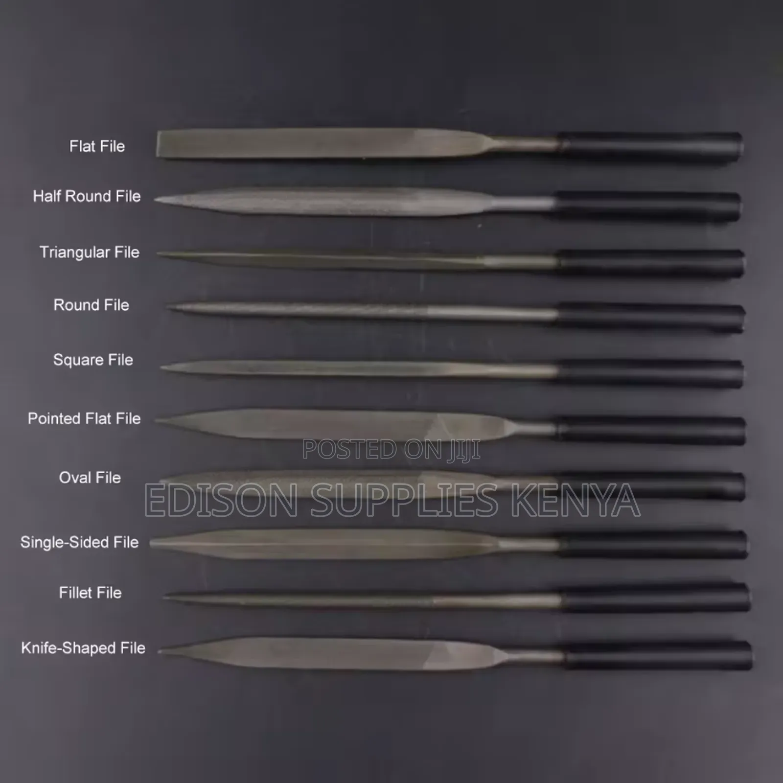 Needle Files Set 10 PCS Mini Steel File Set 3mm Diameter