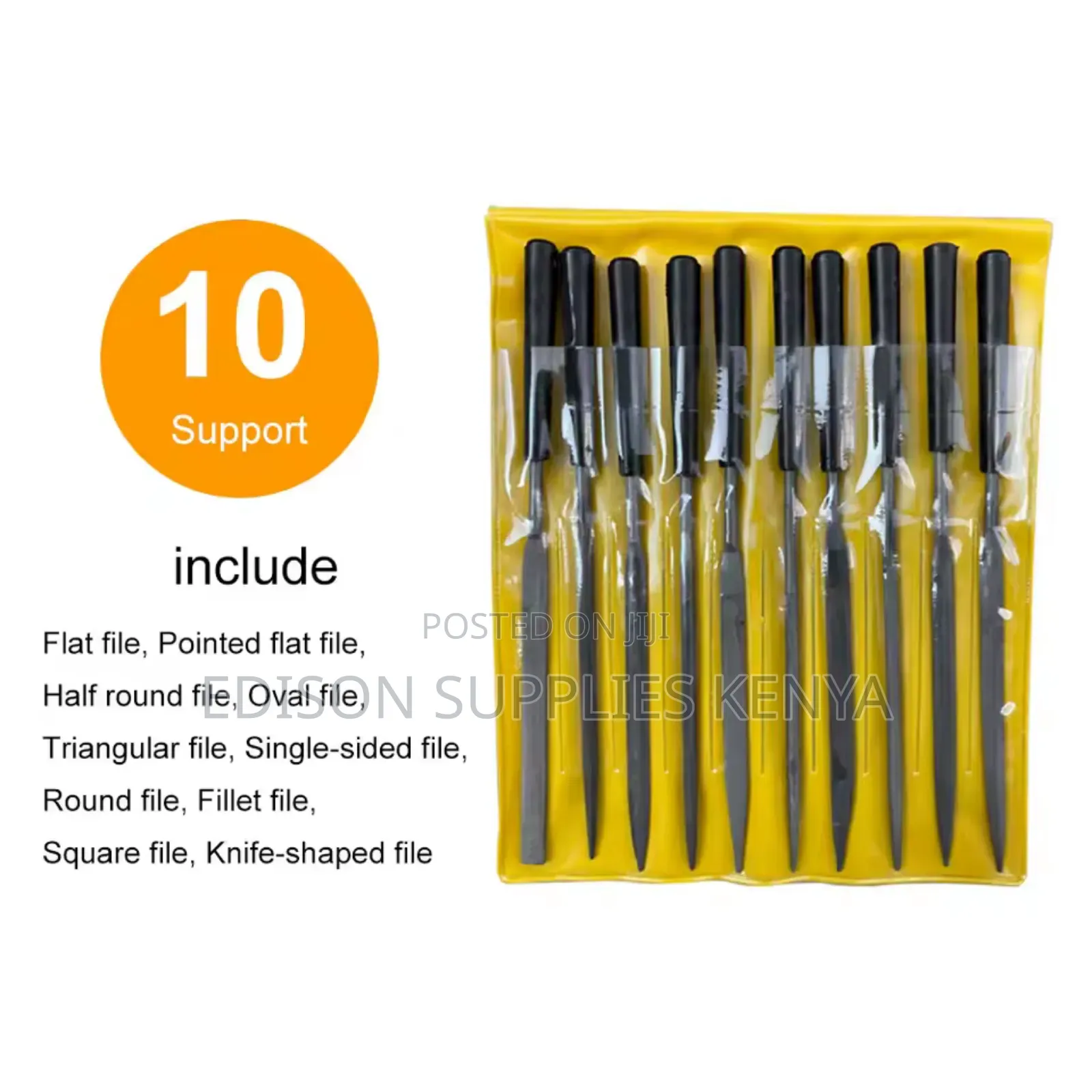 Needle Files Set 10 PCS Mini Steel File Set 3mm Diameter