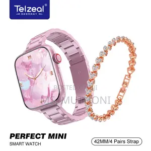 Telzeal Pefect Mini 42 MM Ladies Smart Watch With 4 Straps
