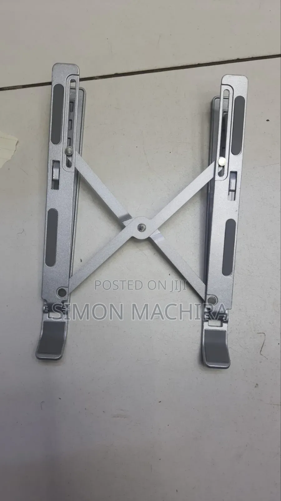 Silver Aluminium Metallic Laptop Stand