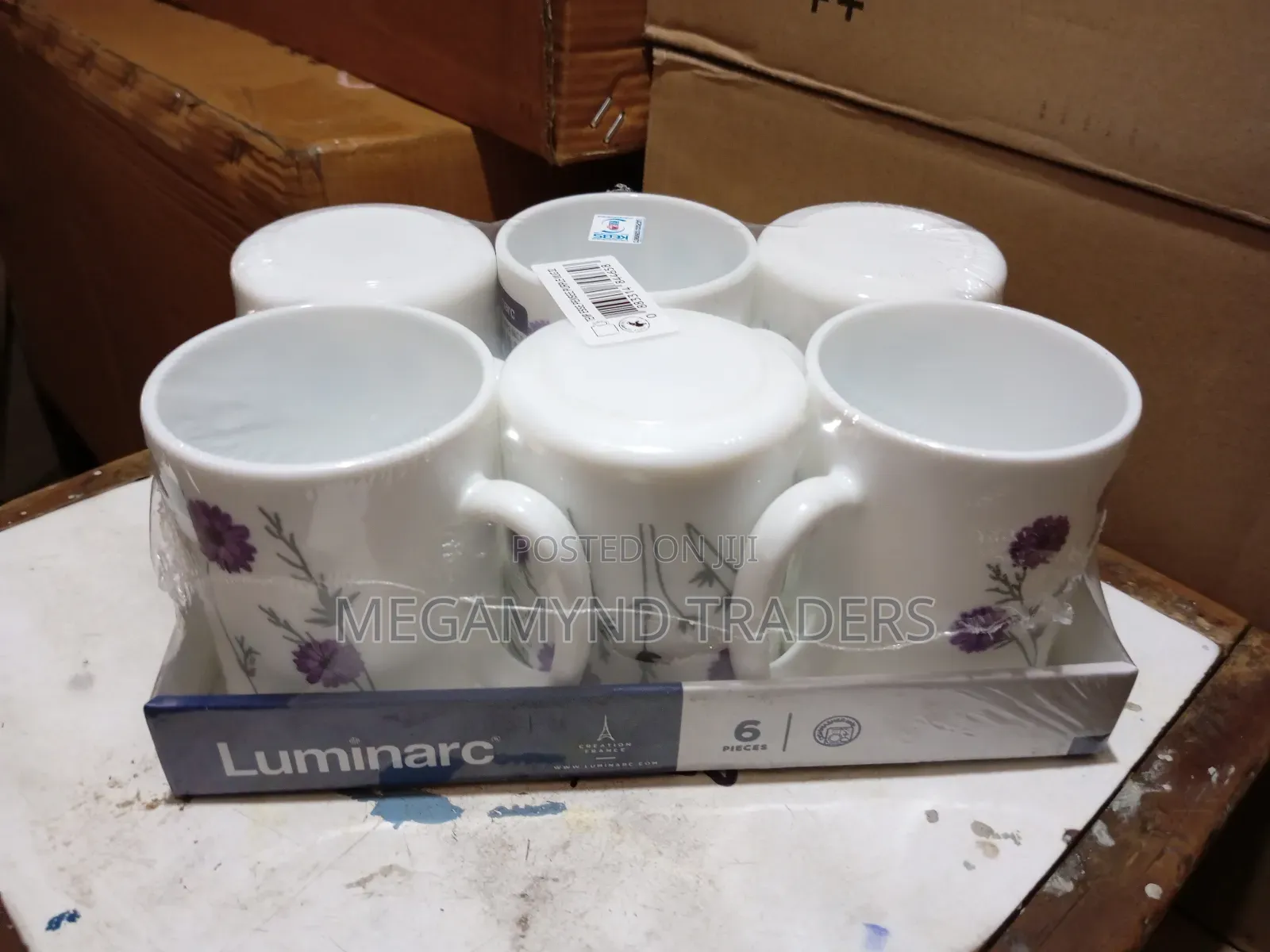6pc Luminarc Mugs / Luminarc Cups