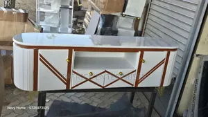 Modern Wooden TV Stand With Marble Top 6 Fitt