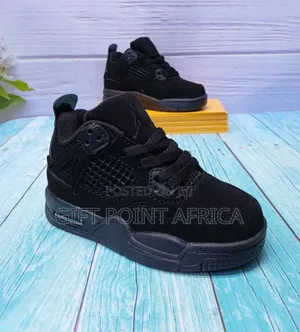 Jordan 4 Black CAT Sneakers for Kids