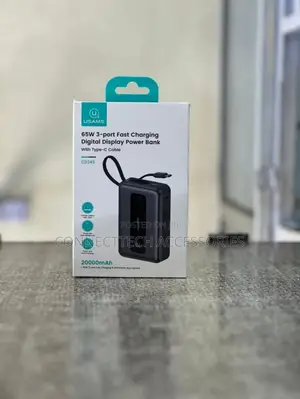 USAMS 20000mah Fast Charging 65W Digital Display Power Bank