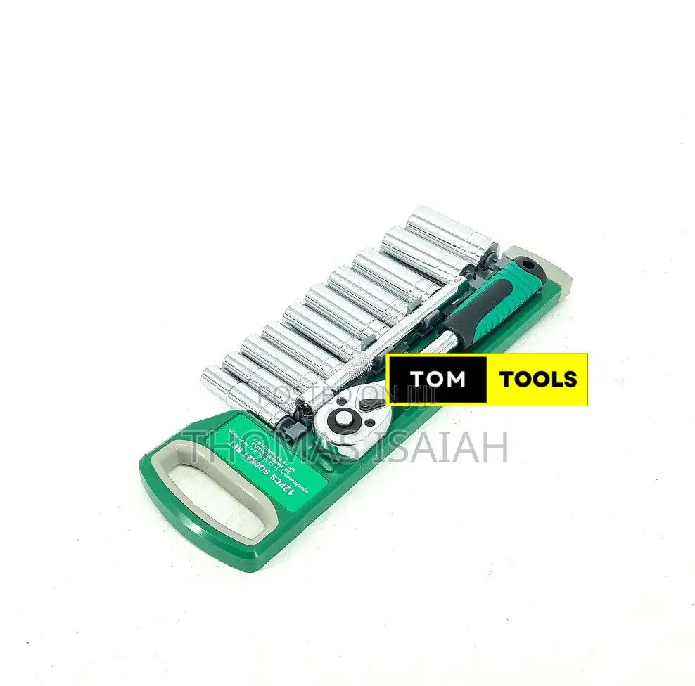 12pcs 3⁄8 Inch Ratchet Deep Socket Box Spanner Set