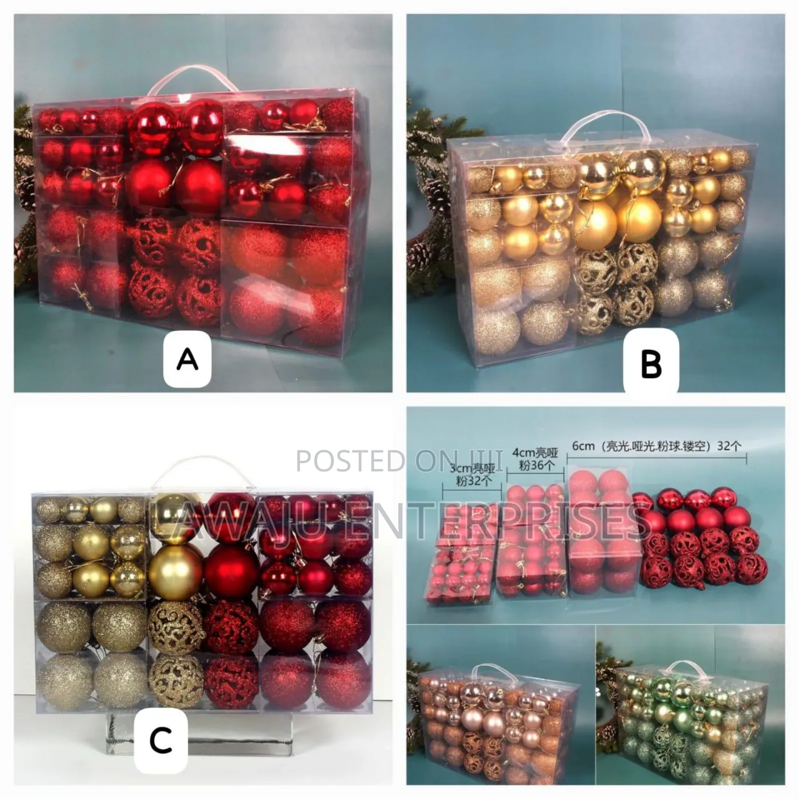 100pcs Christmas Ball Ornaments