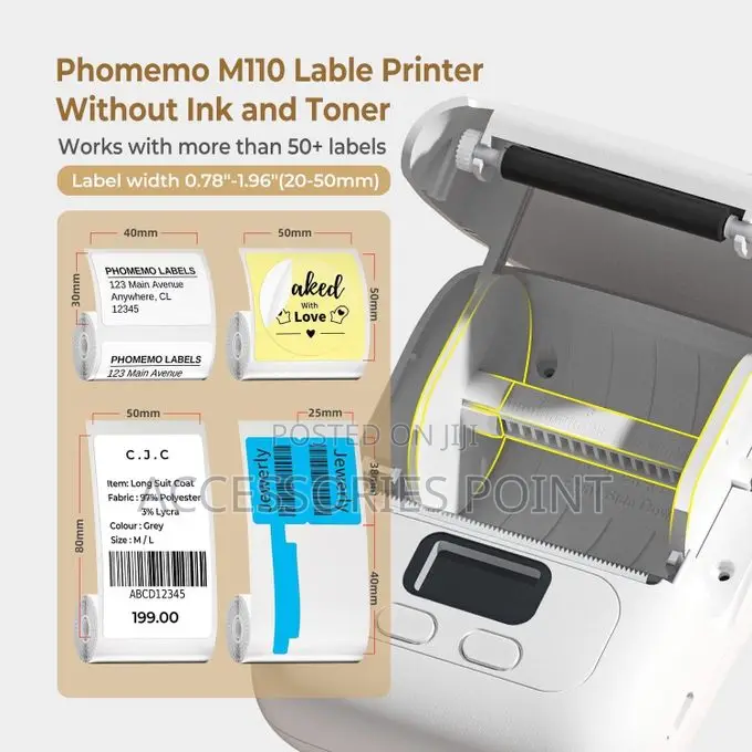 Phomemo M110 Barcode/Sticker/Label Printer-bluetooth~Inkless