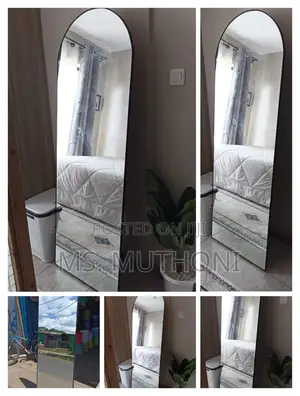 One Sided Curved Classy Refined Decorative Mirror