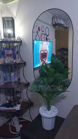 One Sided Curved Classy Refined Decorative Mirror