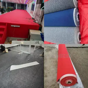 Office Carpets Delta Red and Grey
