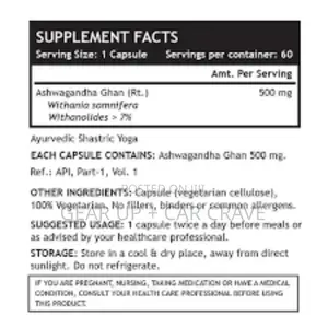 INLIFE Ashwagandha Ghan Capsules -60