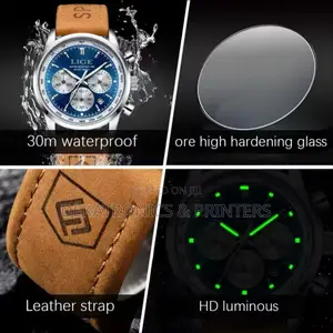 Lige Chronograph Leather Watch