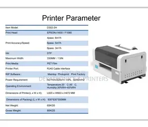 A3 Size Uv Flatbed/DTF Printer (30cm by 50cm)