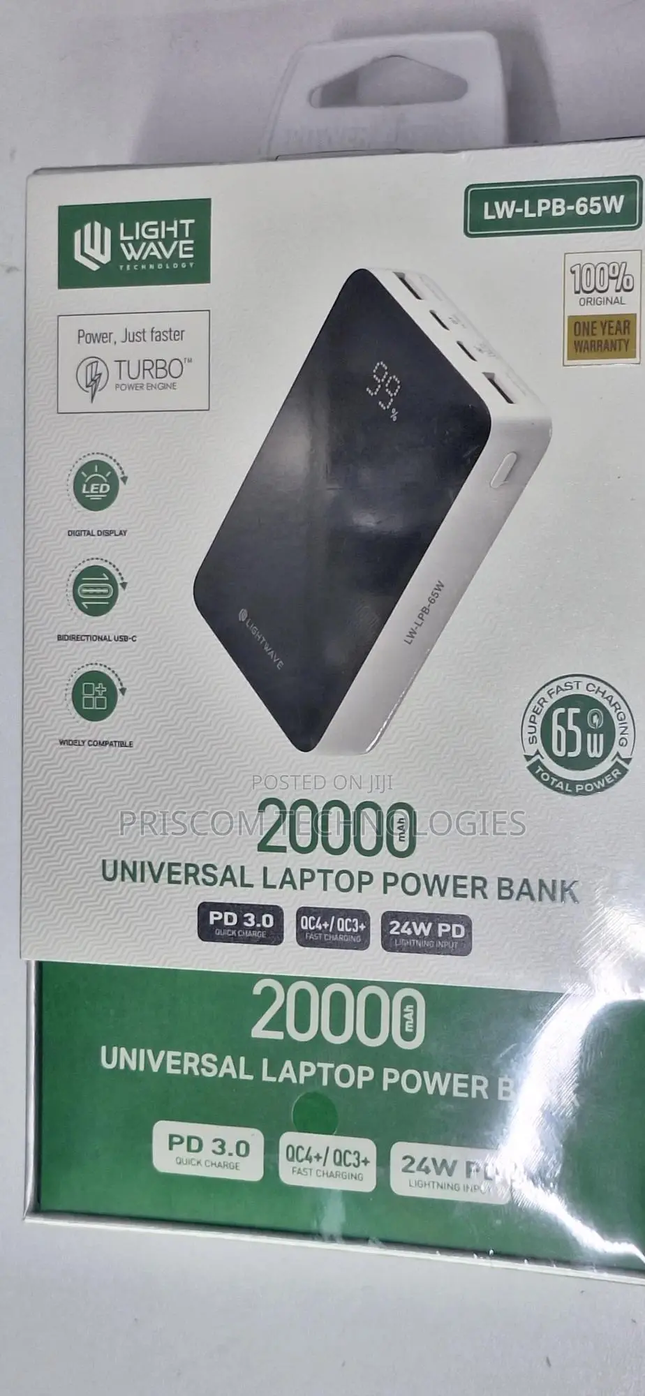 Lightwave Laptop Computer Power Bank - Super Fast Charging