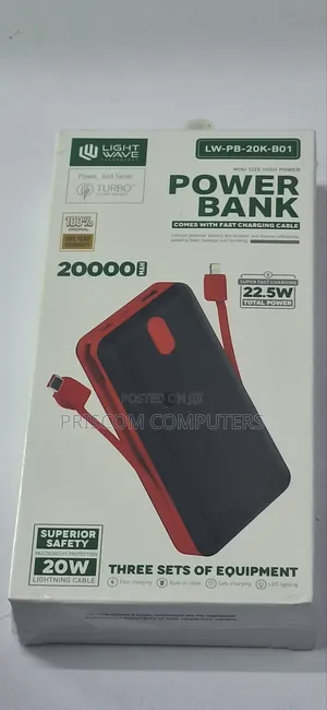 20000MAH Superfast Lightwave Power Bank