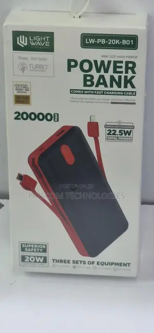 Lightwave Power Bank Super Fast Charging